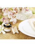 sweet wedding favors honey jar at place setting