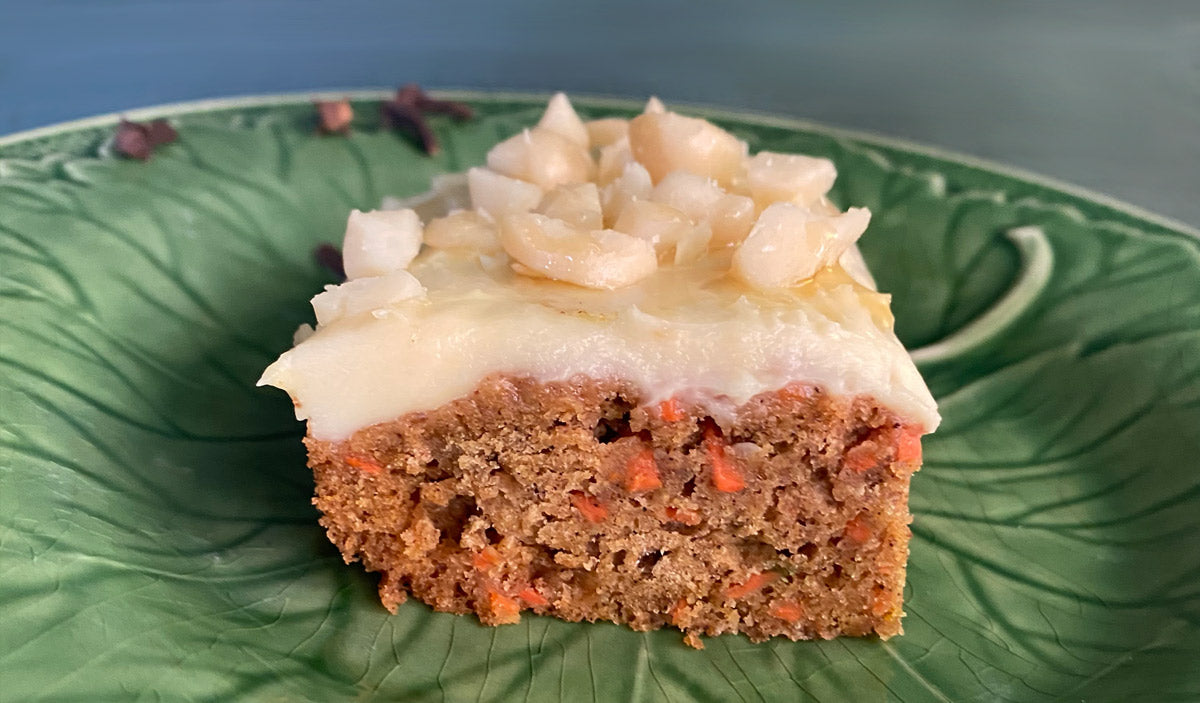 Carrot Cake with Honey Cream Cheese Frosting