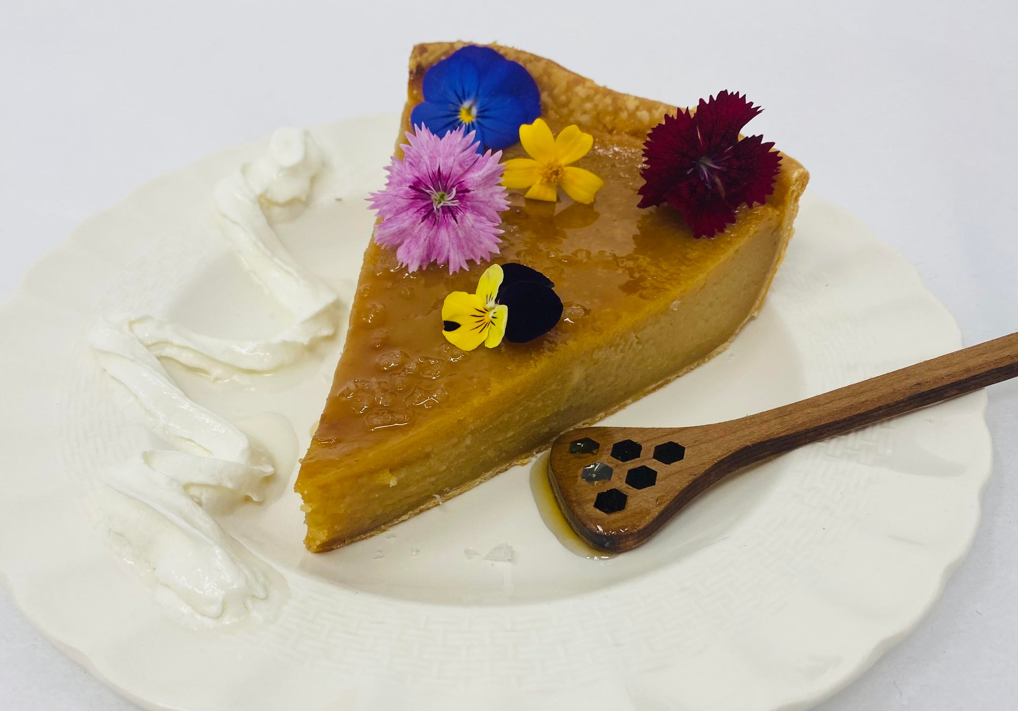 Honey custard pie