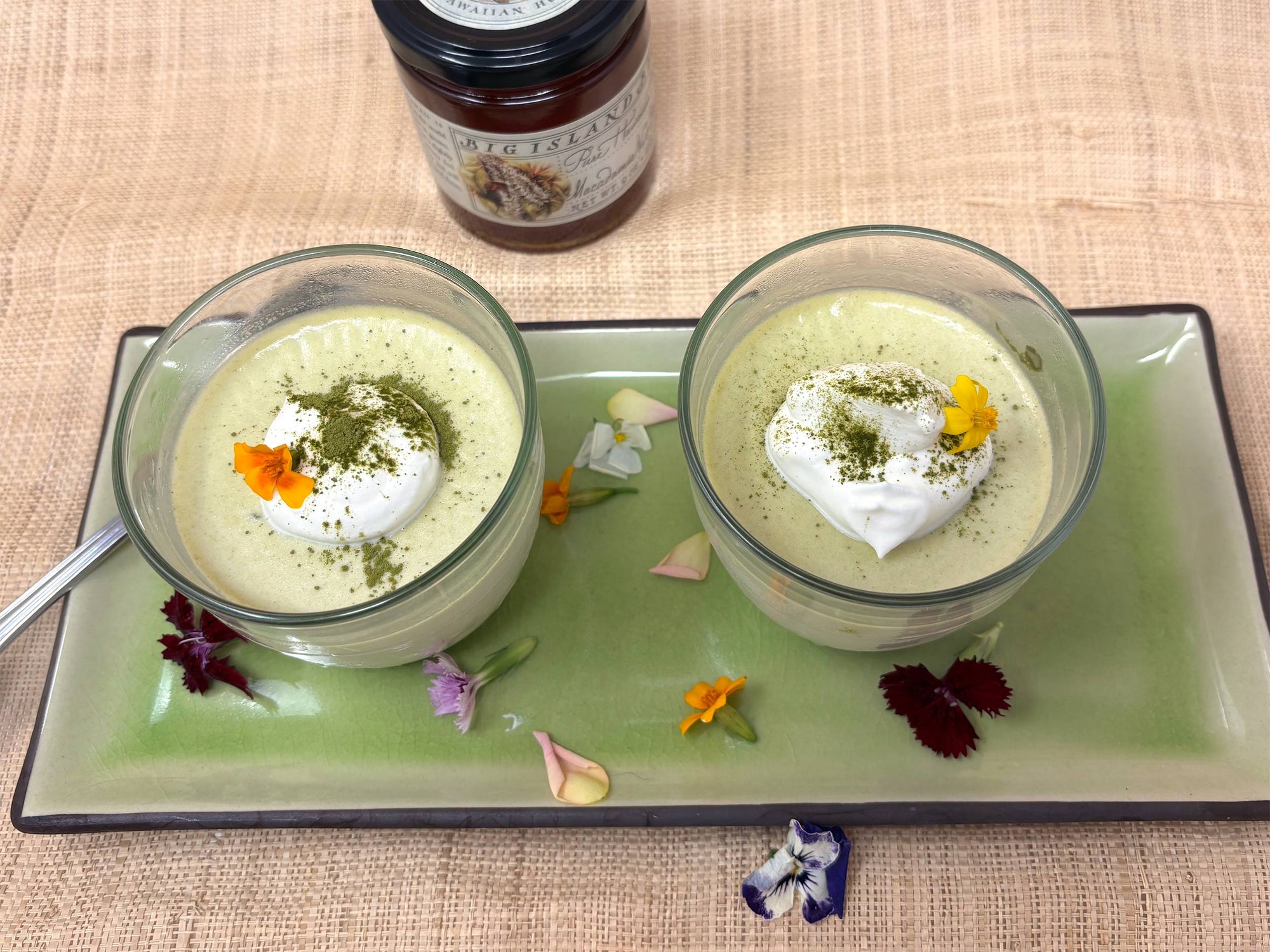 Honey Matcha Panna Cotta